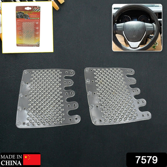 Silicon Car Massage Steering Cover High Quality Silicon Massger Pad Suitable For All Car (2 Pc Set) - deal99.in