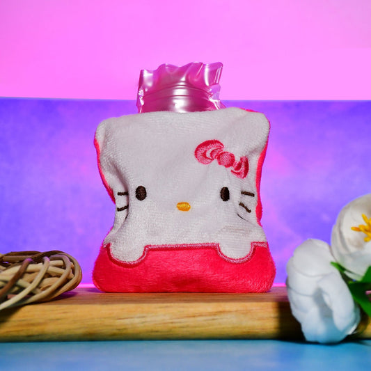 6520 Pink Hello Kitty small Hot Water Bag with Cover for Pain Relief, Neck, Shoulder Pain and Hand, Feet Warmer, Menstrual Cramps. - deal99.in