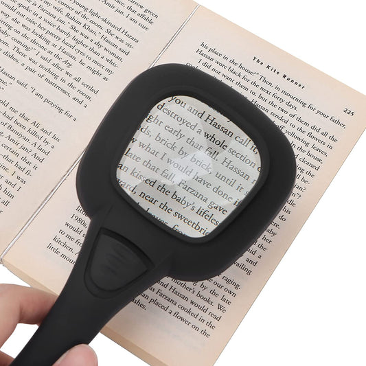 1573A Handheld Magnifying Glass 6 LED Illuminated Lighted Magnifier for Seniors Reading, Soldering, Inspection, Coins, Jewelry, Exploring DeoDap