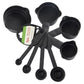 106 Plastic Measuring Cups and Spoons (8 Pcs, Black) Go5 Incorporation