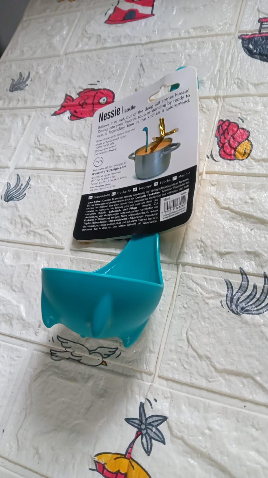 5871 Soup Spoon Creative Long Handle Standing Loch Ness Monster Colander Spoon Dinnerware Cooking Tools Kitchen Accessories - deal99.in