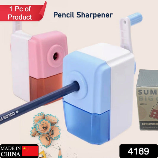 4169 Pen Pencil Sharpener | Simple Student Office Pencil Sharpener | Fashionable and Convenient Non-Slip Base Pencil Sharpener，Lightweight Manual Sharpener, Non-Slip Handle (1 Pc) - deal99.in