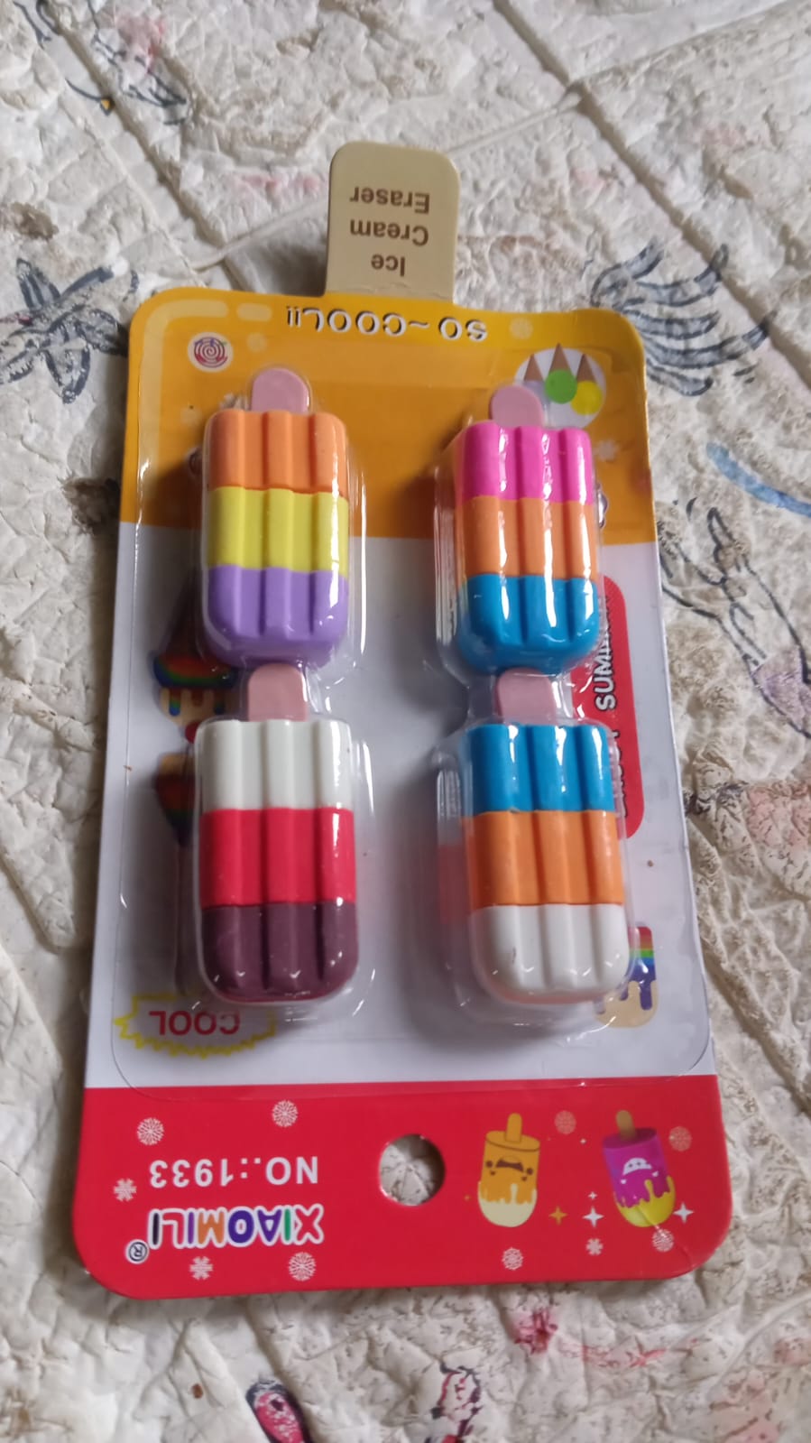 4349 Ice cream Shape Eraser for Girls & Boys 3D Eraser for School B'Day Return Gift Ice Cream Theme Shape Erasers Pencils Set for Kids Educational Stationary kit, School Supplies (1 Set 4 Pc) - deal99.in