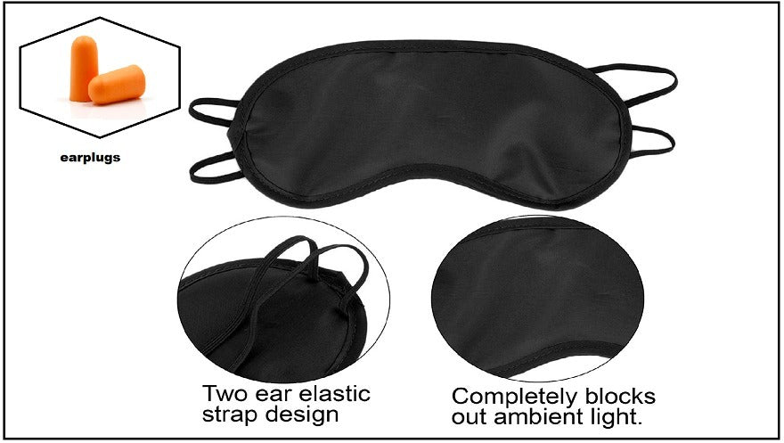 7208 Super Smooth Sleep Mask Eye Cover with earplugs DeoDap