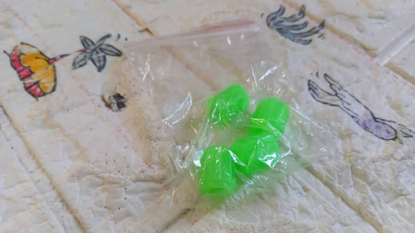 0547 Tyre Valve Caps Luminous Glow Car Tire Air Stem Valve Cap Covers vaal cap ( 4 Pcs Mix Colour) - deal99.in