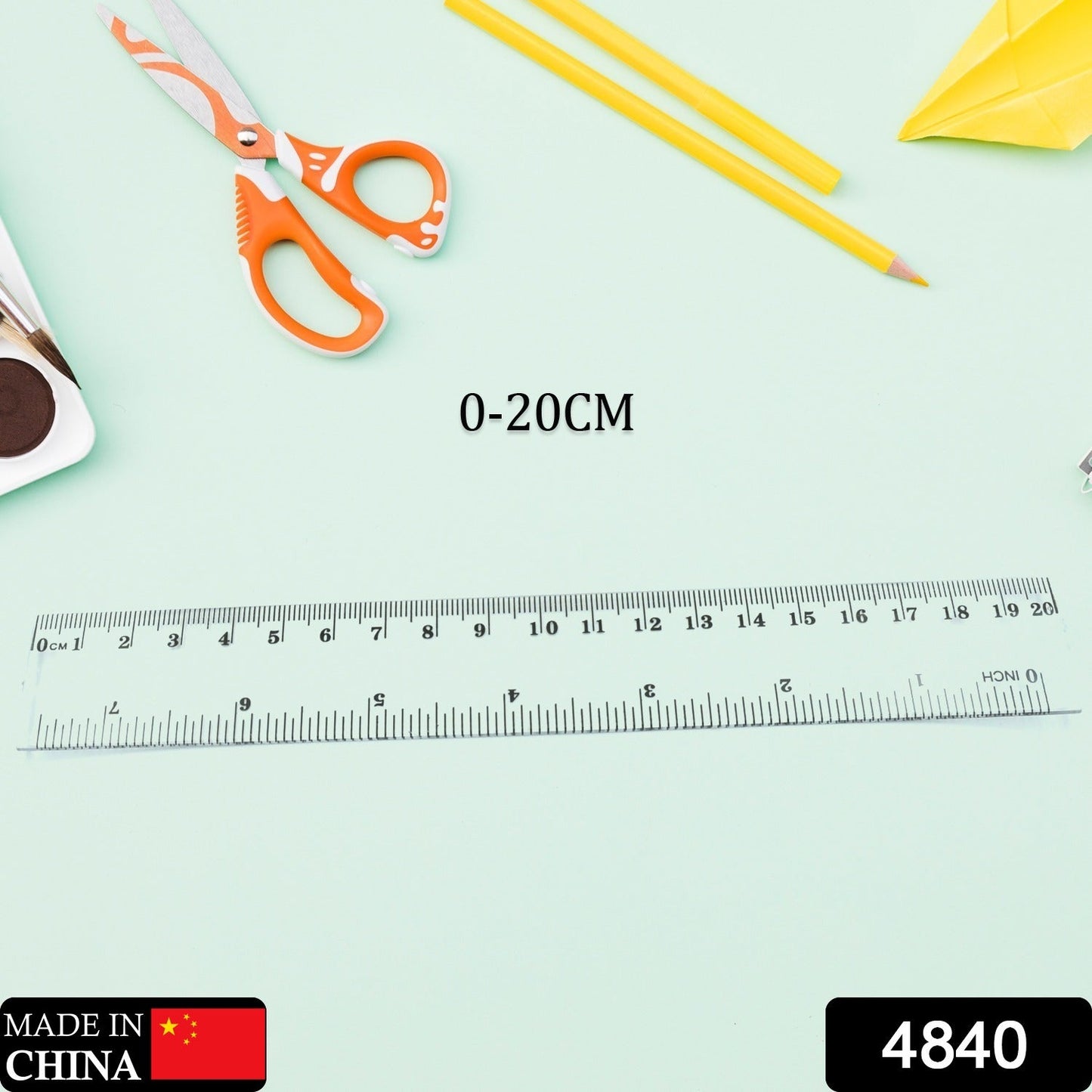 4840 20Cm Ruler For Student Purposes While Studying And Learning In Schools And Homes Etc. (1Pc) - deal99.in