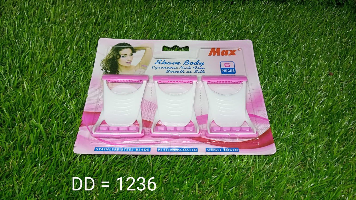 1236 Disposable Body Skin Hair Removal Razor for Women Pack of 6 DeoDap
