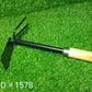 1578 2 in 1 Double Hoe Gardening Tool with Wooden Handle DeoDap
