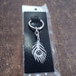 Stylish Stainless Steel Peacock Feather Keychain (1 Pc)