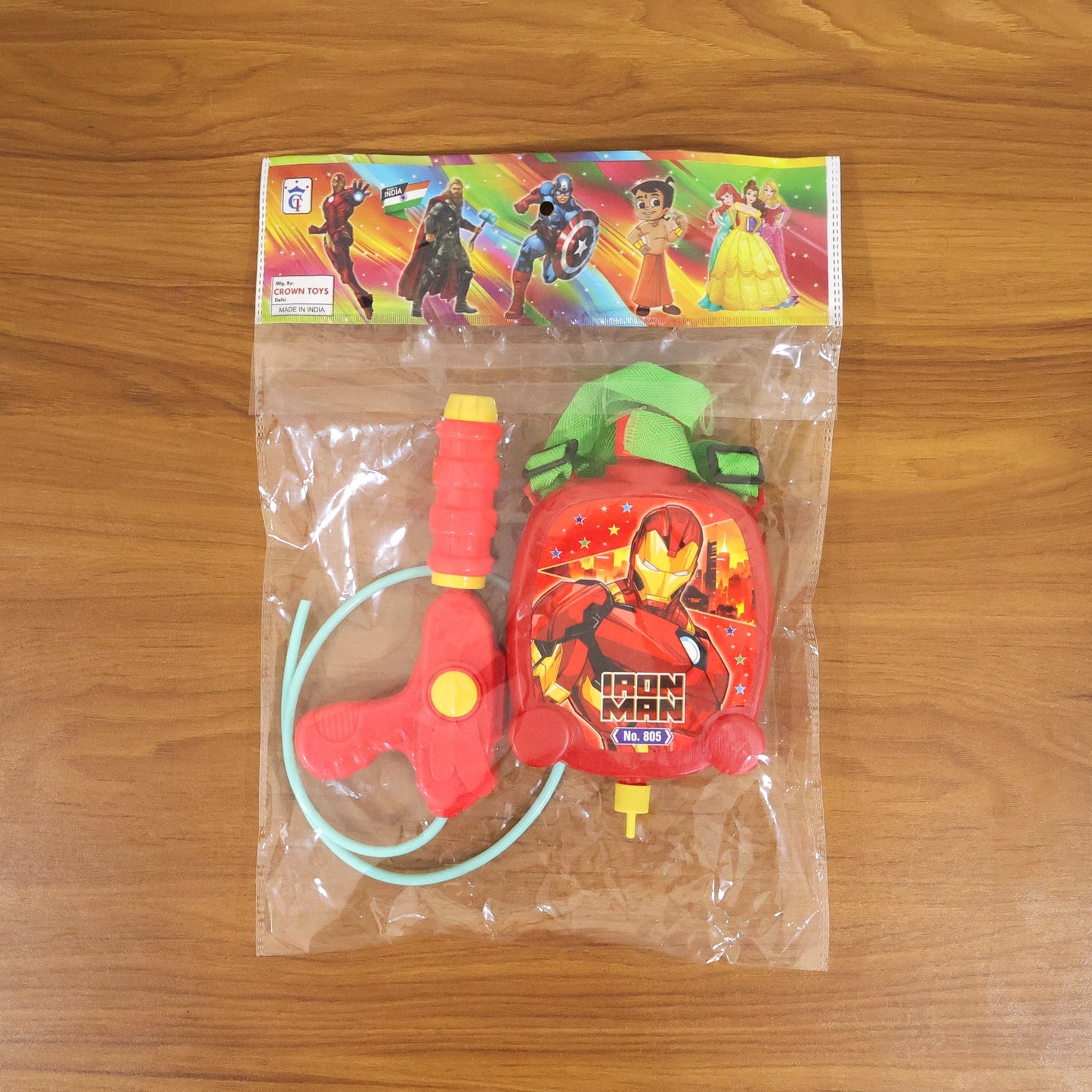 Kids Backpack Style Water Gun with Tank and Pipe Set, Pichkari (1 Set)