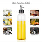 1 liter clear oil bottle with drip-free lid