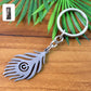 Peacock Feather Metal Keychain