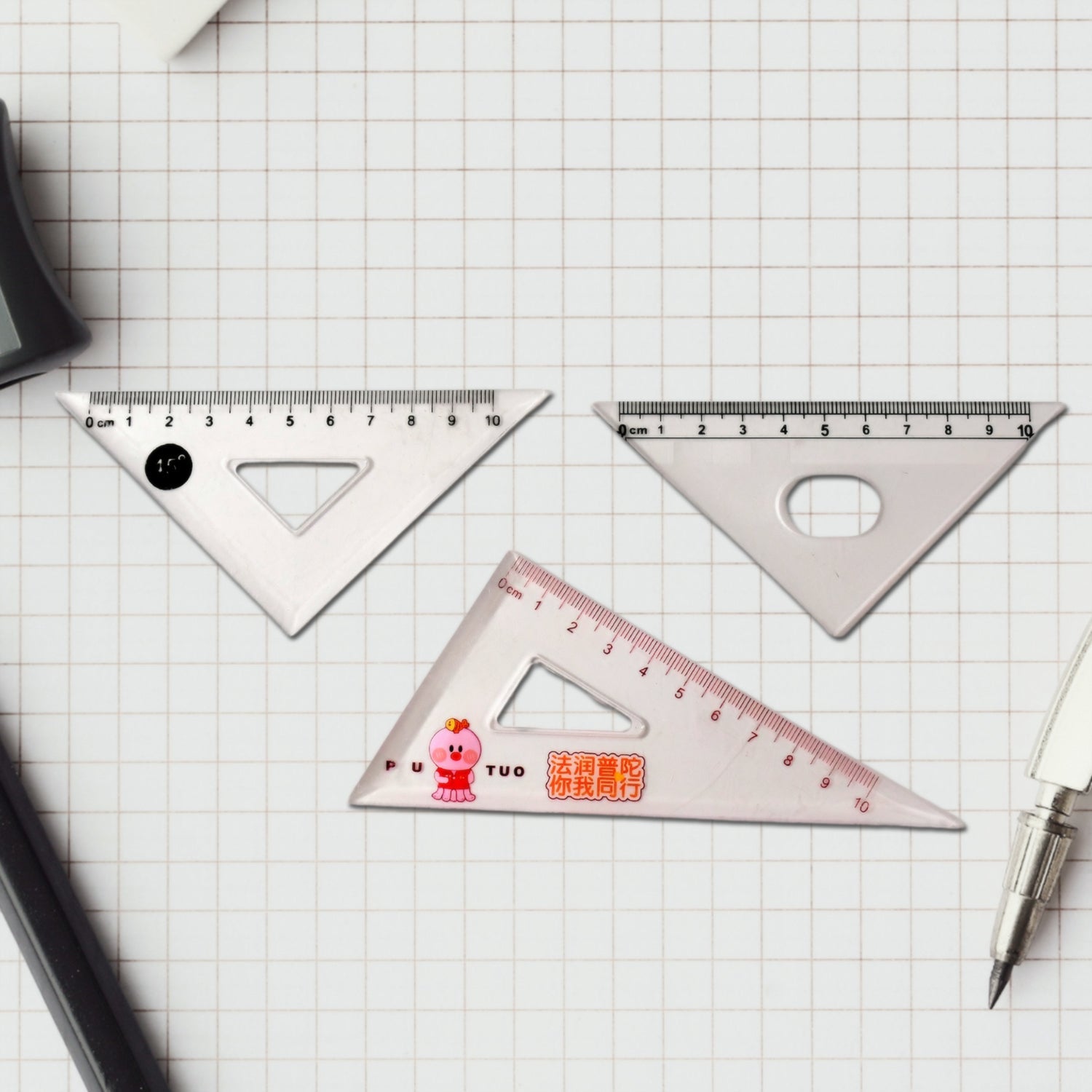 Transparent Rulers for Precision Drawing