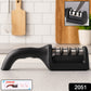 Manual Red & Black Knife Sharpener 3 Stage Sharpening Tool for Ceramic Knife and Steel Knives.