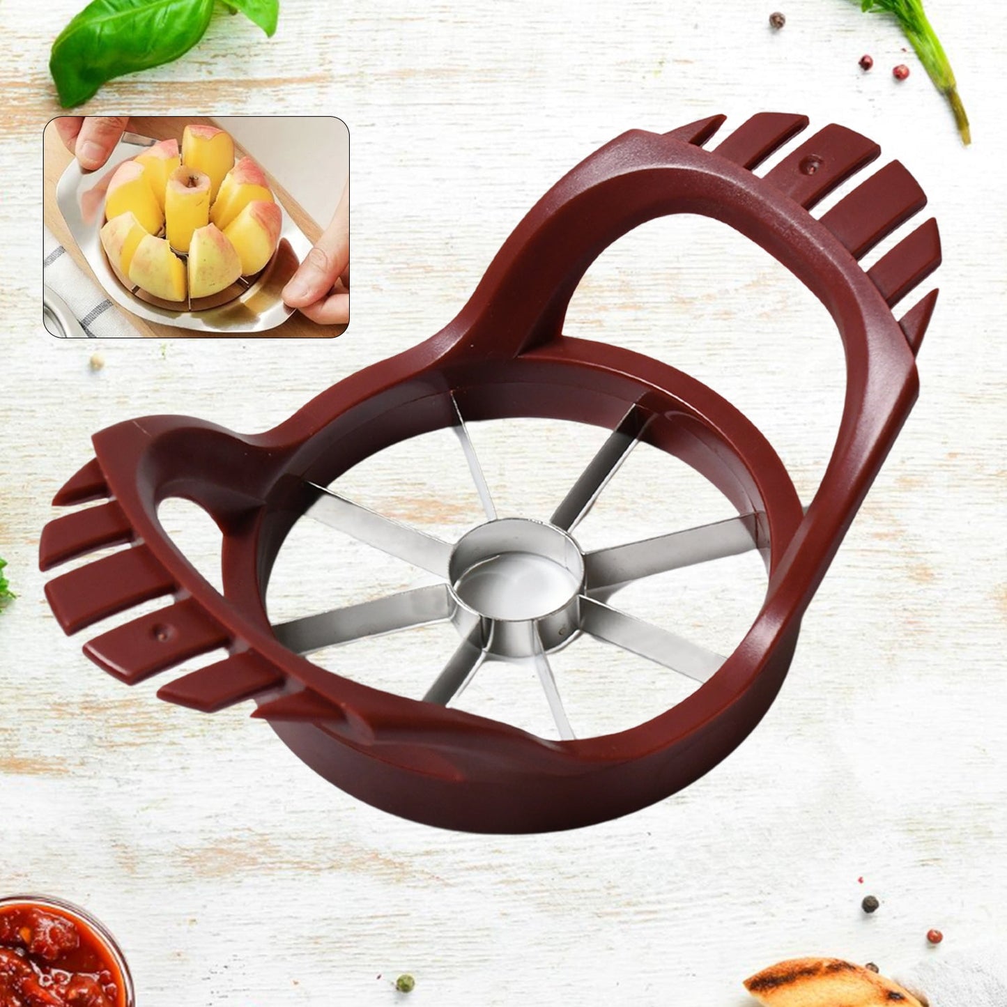 stainless steel apple cut, apple slicer, fruit divider, core remover, separator