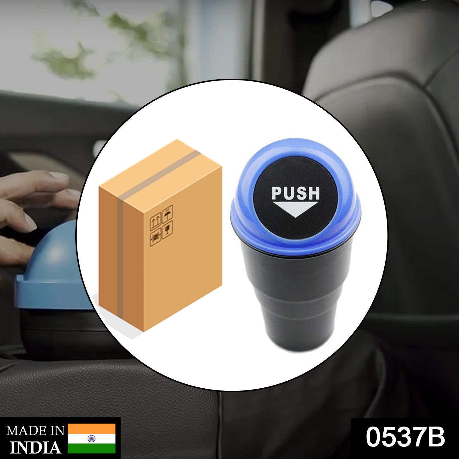 Portable dustbin for cars, offices, and homes.