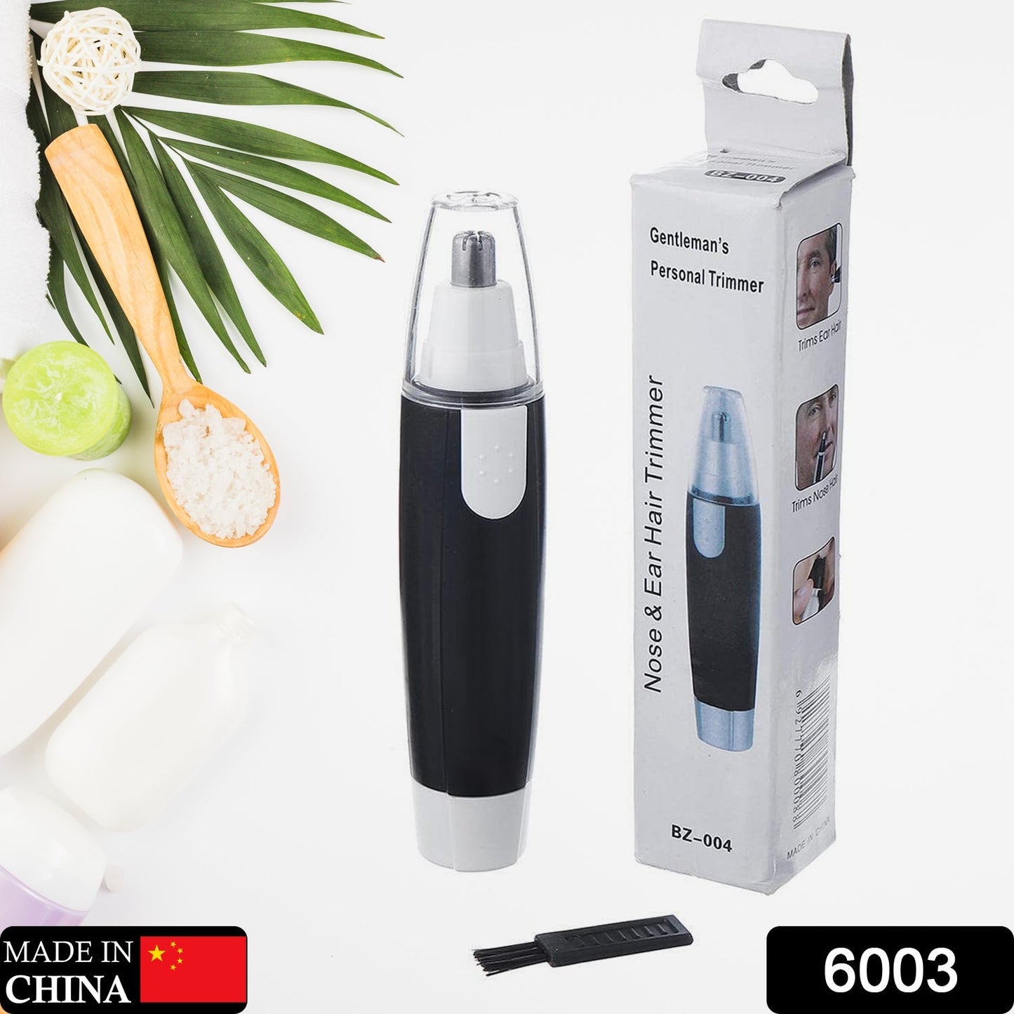 Nose hair trimmer with steel blade