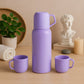 Elegant Purple Thermos Flask Set