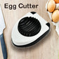 Egg slicer with stainless steel wires and plastic body