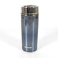 Front view of stainless steel sports water bottle with sleek design.