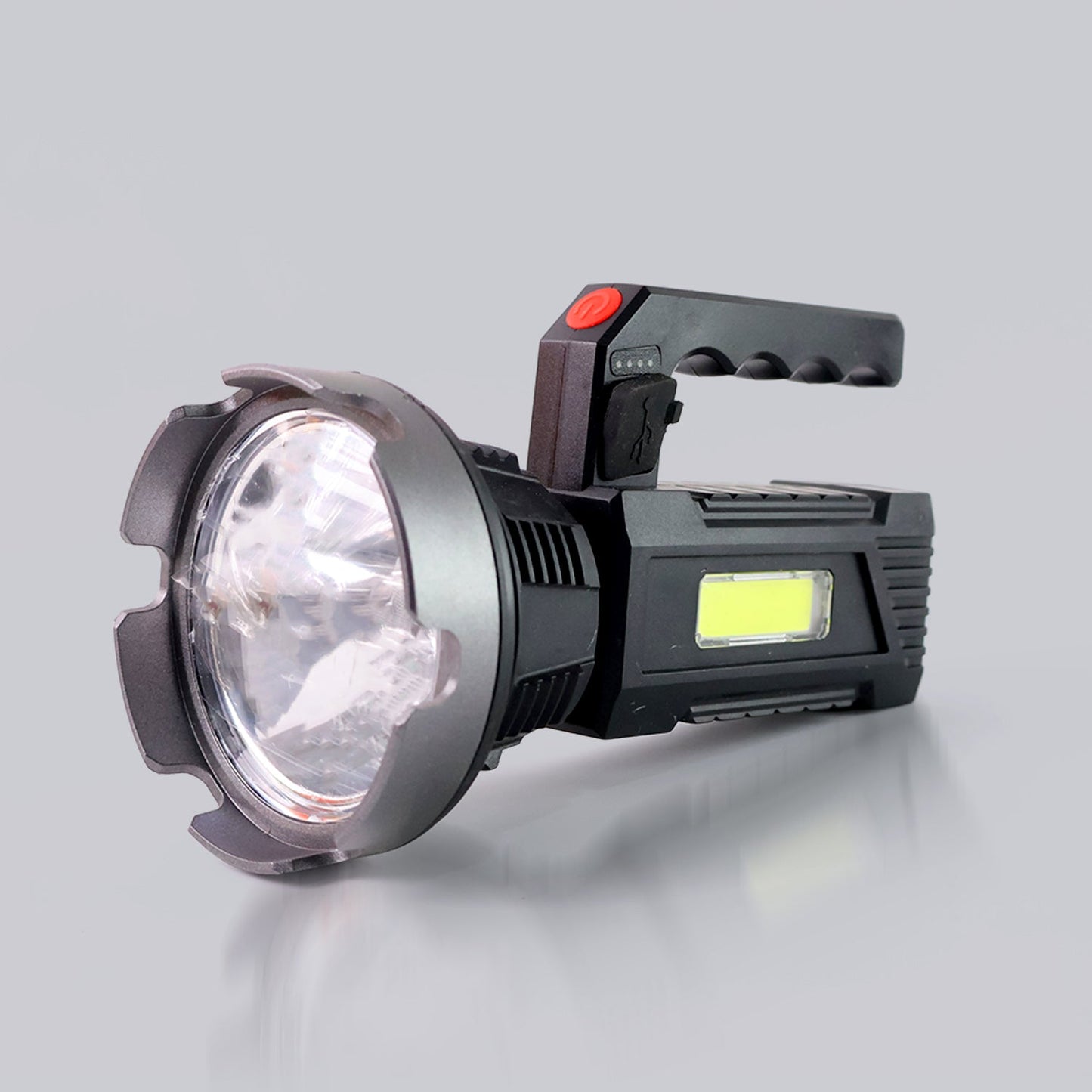 Multi-Function LED Torch with Side COB Light & USB Charging