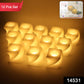 Set of 12 LED Flameless Decorative Candles – Square Shape Tealight Lamps