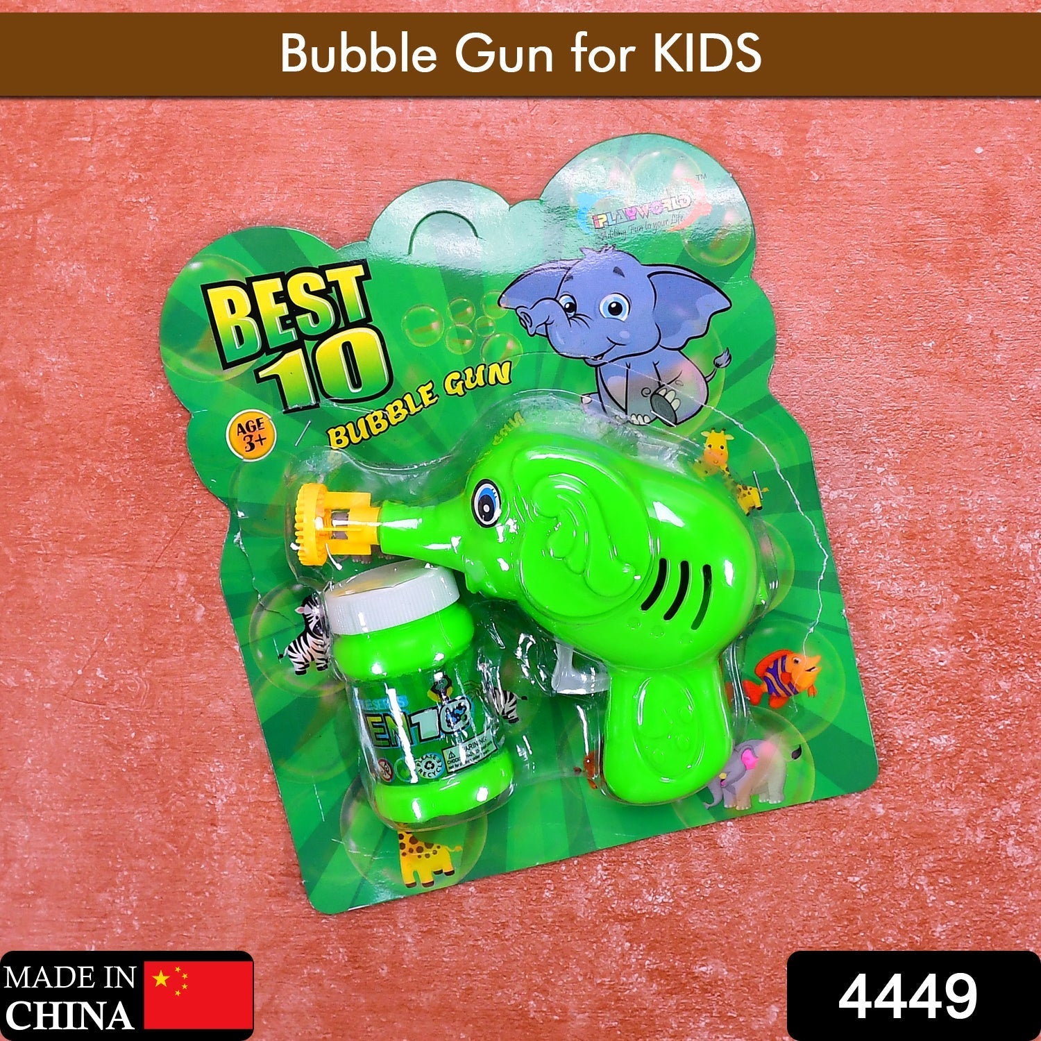 Bubble gun with liquid bottle for kids