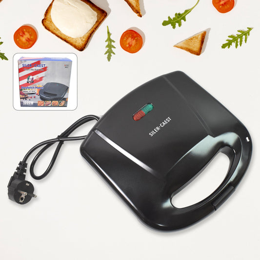 Sandwich Maker, Makes 2 Square Shape Sandwich | Non-Stick Plates| Easy to Use with Indicator Lights
