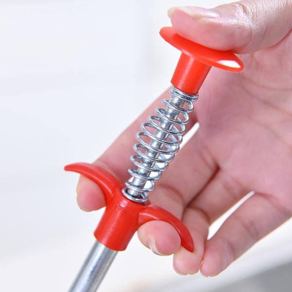 Kitchen sink cleaning hook with metal wire brush