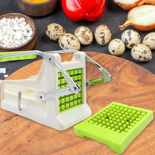 10013 French Fry Cutter, Great with Vegetables, Potato Fries Cutter Professional Vegetable Cutter Stainless Steel Cutter Potato, Onions, Carrots, Cucumbers, Fruits Potato Cutter (1 pc)