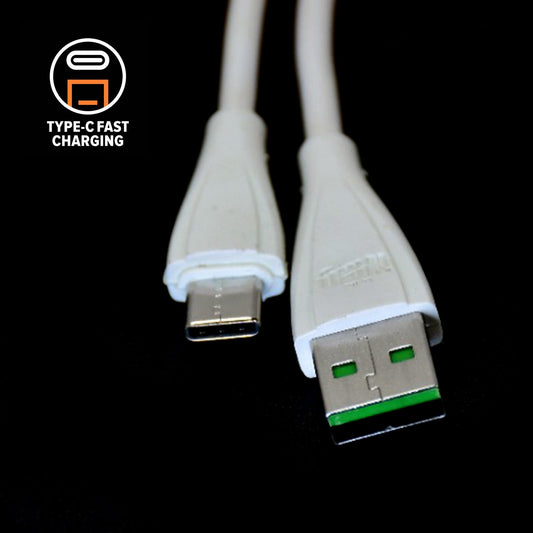 Type C cable for rapid charging.