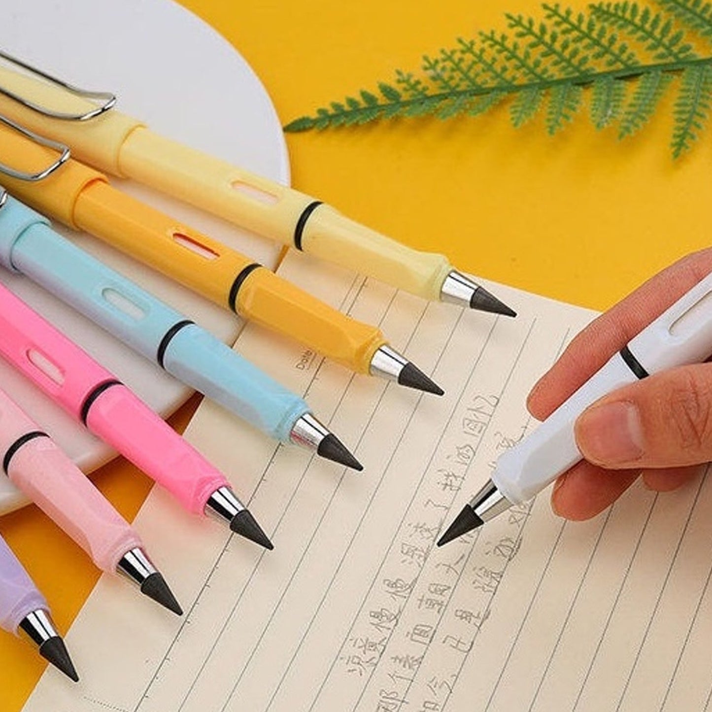 2-in-1 Everlasting Magic Pencil with Replaceable Eraser – Inkless, Reusable, Portable (1 Pc / Mix Color))