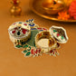 Peacock Design Kumkum / Roli–Chawal Box - (1 Pc)