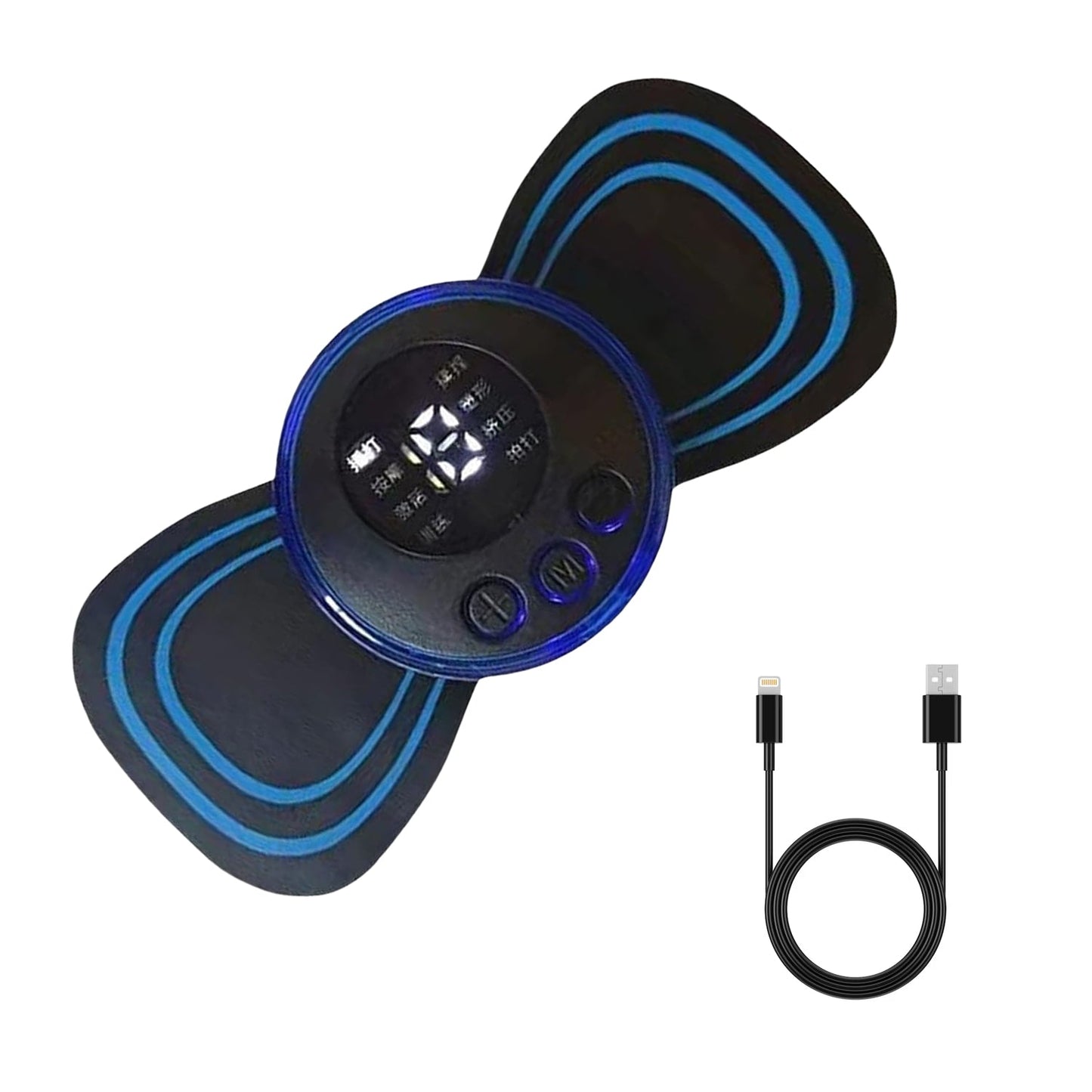 Portable USB Neck Massager Electric Neck Massager,  Enhancer Mini Cervical Massager EMS Lymphatic Drainage Massage with Cable