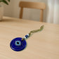 Decorative Evil Eye Wall Hanging Nazar Protector Charm with Beads, Wind Chime (1 Pc)