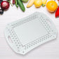 Foldable Plastic Serving Tray - Portable with Handle for Kitchen & Dining (1pc)