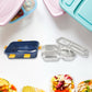 3 Compartment Transparent Stainless Steel Lunch Box for Kids
