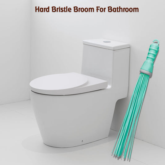 Plastic broom with bristles for wet and dry cleaning