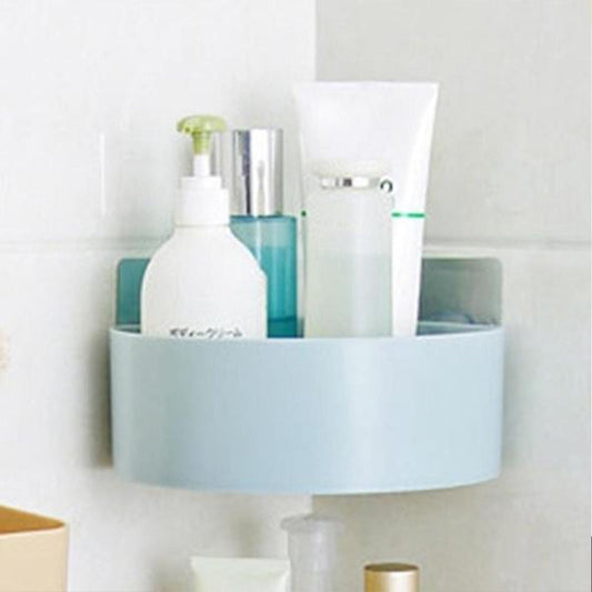 Mounted shelf for bathroom essentials