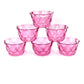 Set of 6 diamond shape ice cream bowls displayed together.