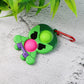 Silicone Pop It Fidget Toy with Keychain Clip (1 Pc)