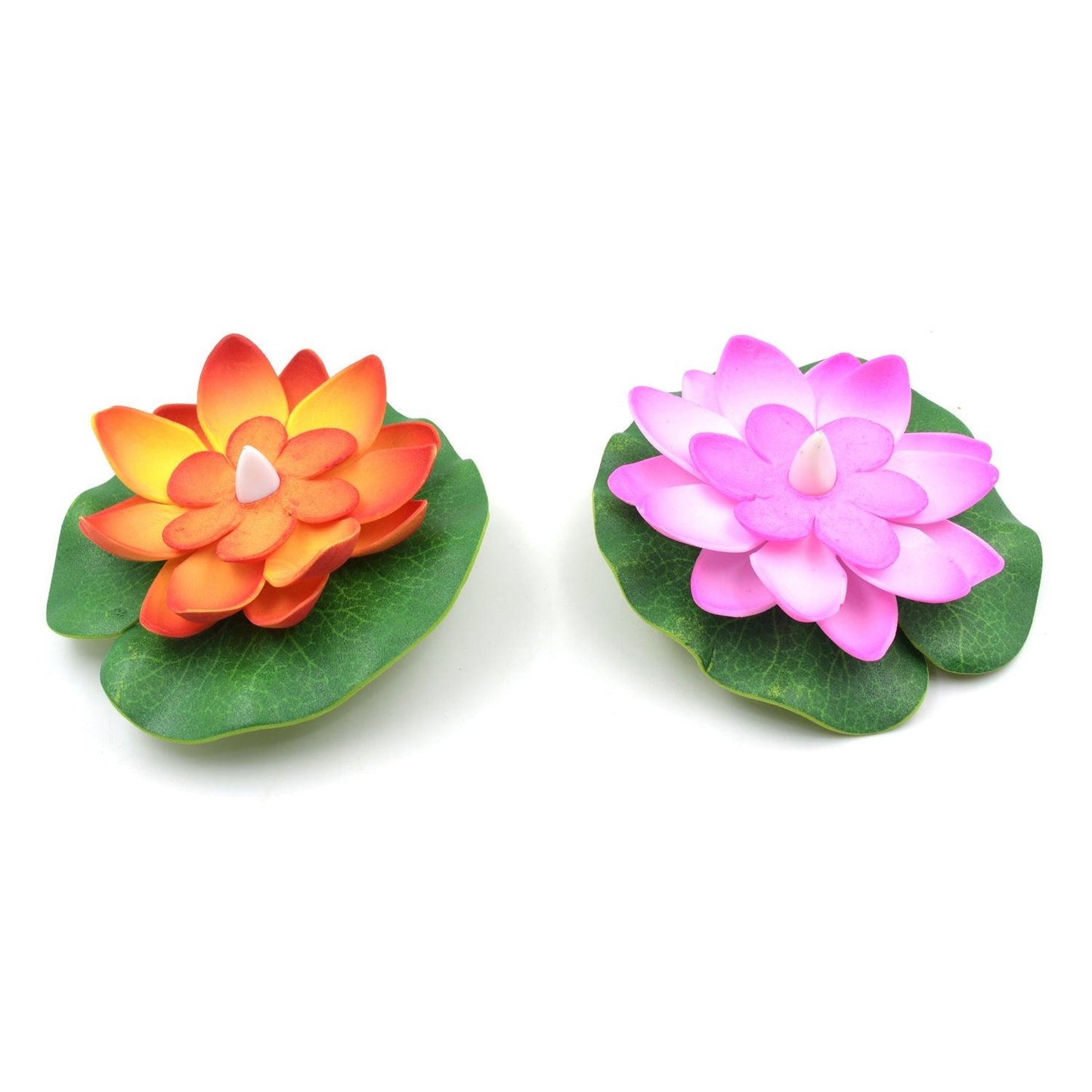 6556a WATER FLOATING SMOKELESS CANDLES & LOTUS FLOWERS SENSOR LED TEALIGHT FOR OUTDOOR AND INDOOR DECORATION - PACK OF 2 CANDLE (PACK OF 2)