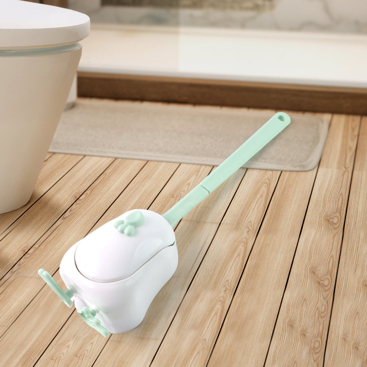 Flexible Silicone Toilet Cleaning Brush Set