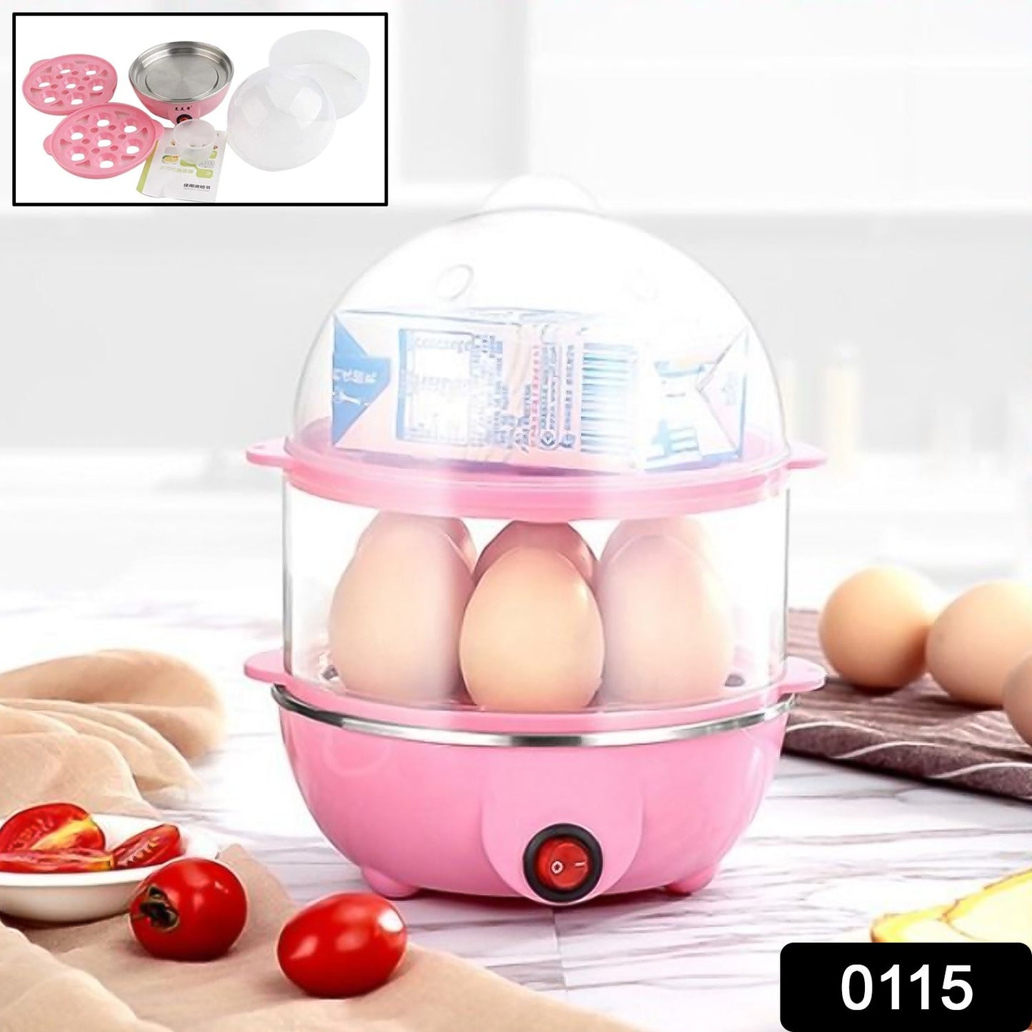 Egg Boiler / Poacher / Cooker / Electric Steamer (2 Layer)