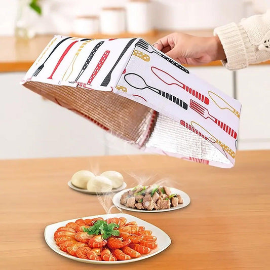 5864A Foldable Food Covers Anti-dust Heat Pres Lid Foldable Cover for Hot Food Dish Insulation Cover, Food Warmer Cover, for Kitchen, Picnicervation Anti Fly Mosquito Kitchen