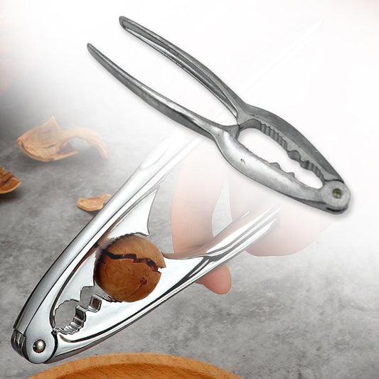 9357 SMALL WALNUT CRACKER, LUXURY DIE CAST STAINLESS ALLOY NUT CUTTER WALNUT CLAMP PLIER PORTABLE SMART WALNUT AKHROT HOUSEHOLD OPEN CORE PLIERS FOR ALL NUTS