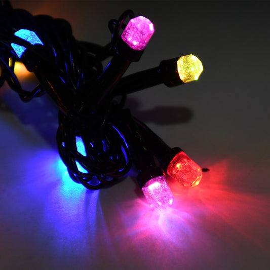 Multi-color LED string light for Diwali and Christmas decorations, with vibrant lights.