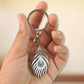Stylish Stainless Steel Peacock Feather Keychain (1 Pc)