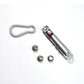 Torch keychain with LED flashlight and laser pointer