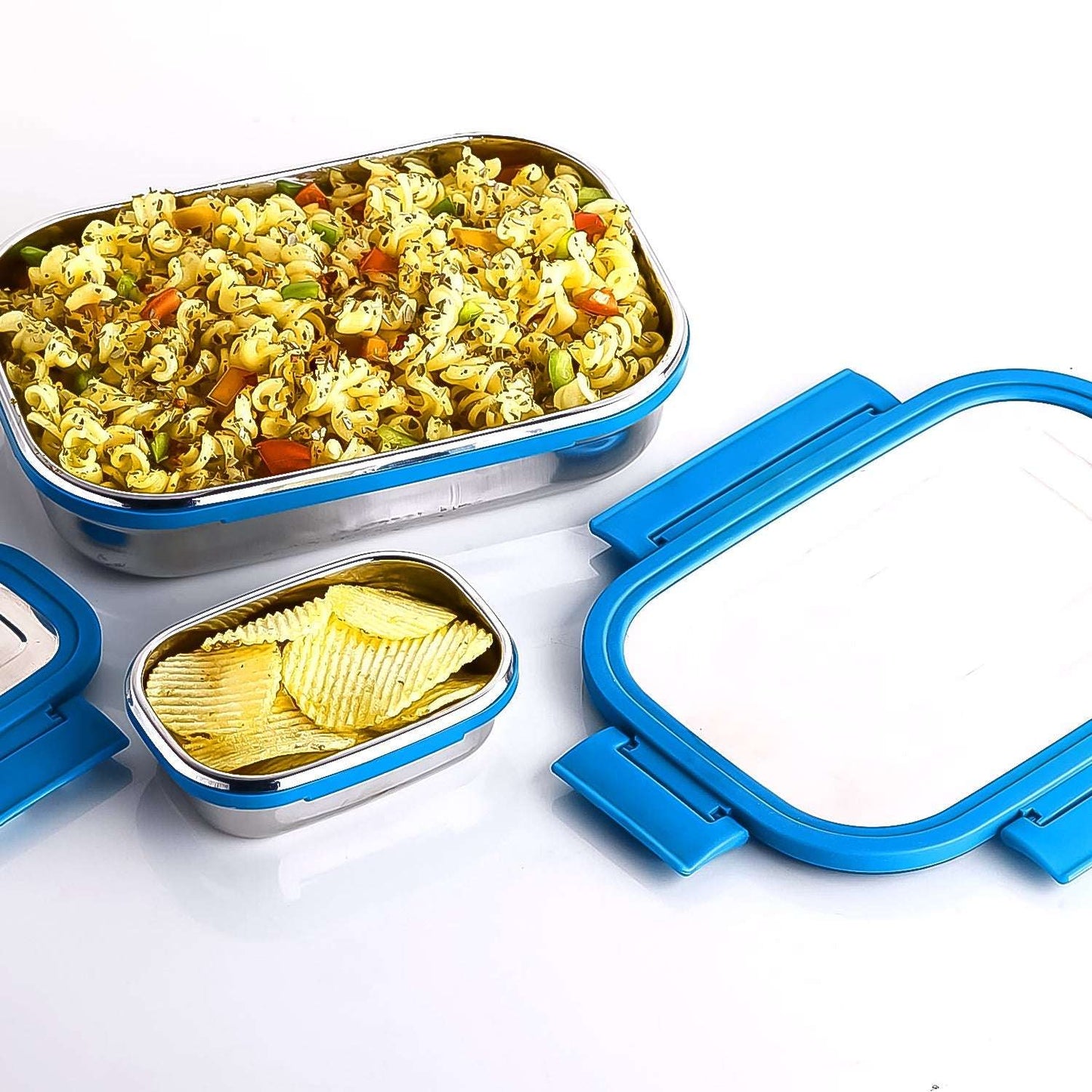 Apex Jerry Lunch Box Premium Stainless Steel Food Container (2 Pc / 700+200 ML Approx)